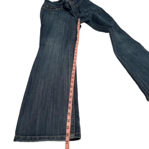 INC International Concepts Curvy Fit Bootleg Rhinestone Bling Jeans Size 4 GUC - Picture 8 of 13